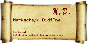 Markschejd Diána névjegykártya